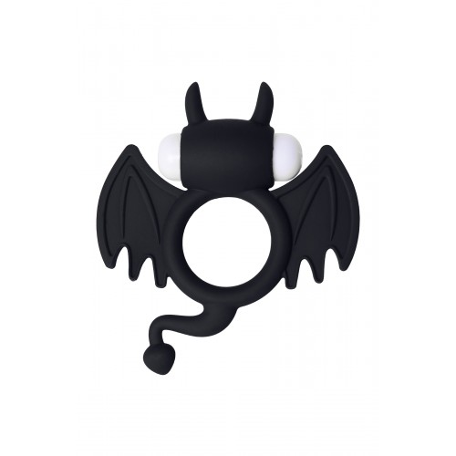 Эрекционное кольцо на пенис JOS COCKY DEVIL, силикон, чёрный, 8,5 см