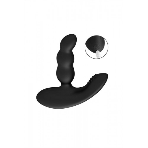 Стимулятор простаты Levett Nitoc с пультом ДУ, силикон, чёрный