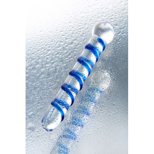 Двусторонний фаллоимитатор Sexus Glass, стекло, прозрачный, 19 см