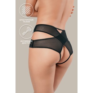 Эротические трусики Waname Liberty с высокой посадкой черные (50-52) (иной угол)