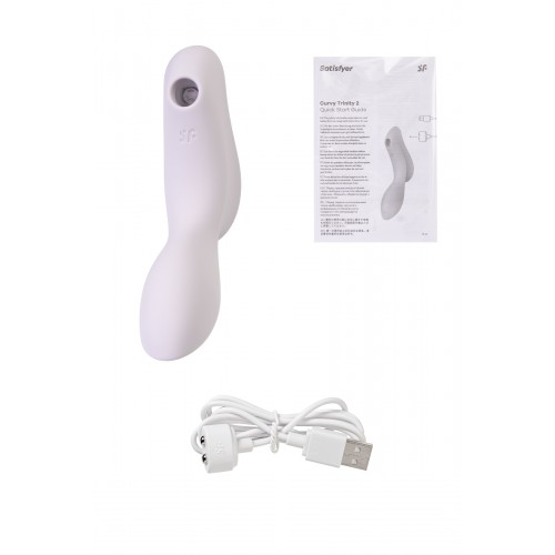 Вакуумный стимулятор клитора Satisfyer Curvy Trinity 2, фиолетовый