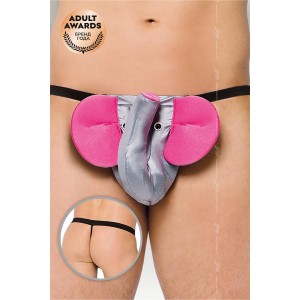 Стринги мужские Слоник SoftLine Collection, серебристо-розовый, S/L (иной угол)