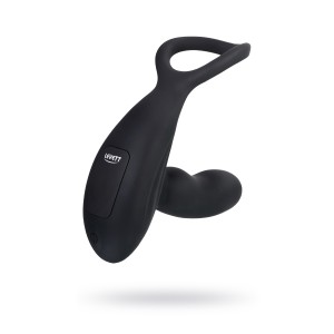 Стимулятор простаты Levett Maud, силикон, чёрный, 15 см (иной угол)