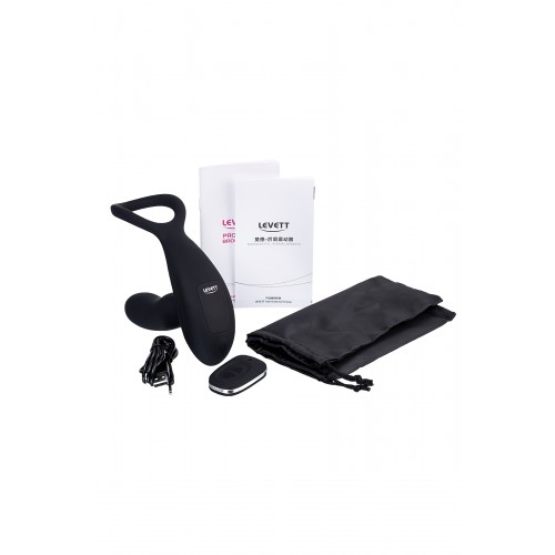 Стимулятор простаты Levett Maud, силикон, чёрный, 15 см