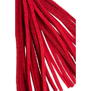 Зажимы на соски Pecado BDSM, «Вилки», с кисточками из замши, металл, красные (иной угол)