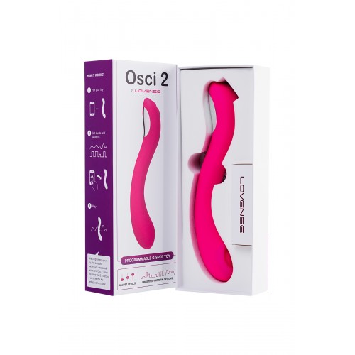 Нереалистичный вибратор LOVENSE Osci 2, силикон, розовый, 22 см