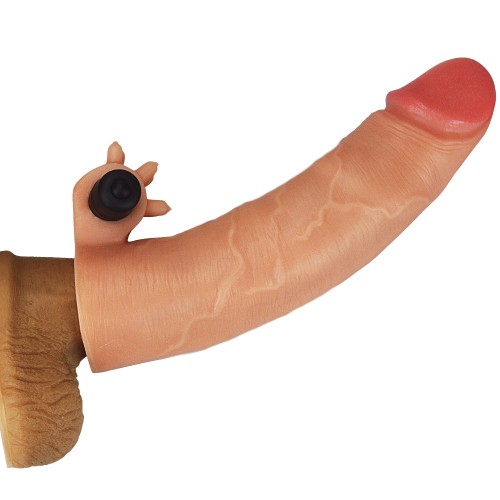 Насадка на пенис с вибрацией Revolutionary Silicone Nature Extender + 5 см