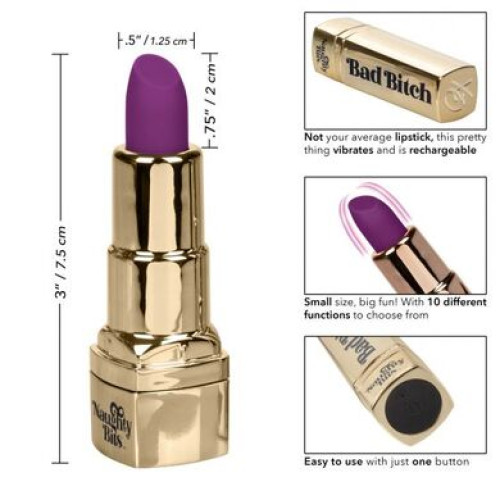 Перезаряжаемый вибратор в виде помады Naughty Bits Bad Bitch Lipstick