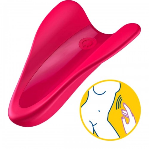 Перезаряжаемый вибратор на палец красный High Fly Satisfyer