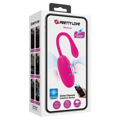 Перезаряжаемое виброяйцо с электростимуляцией Pretty Love Doreen