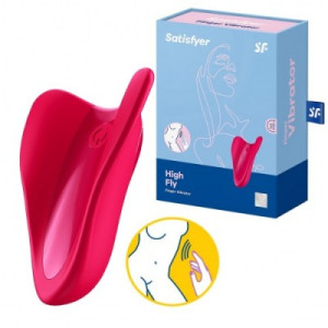 Перезаряжаемый вибратор на палец красный High Fly Satisfyer