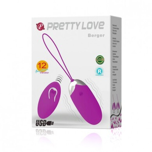 Перезаряжаемое виброяйцо с пультом Pretty Love Berger