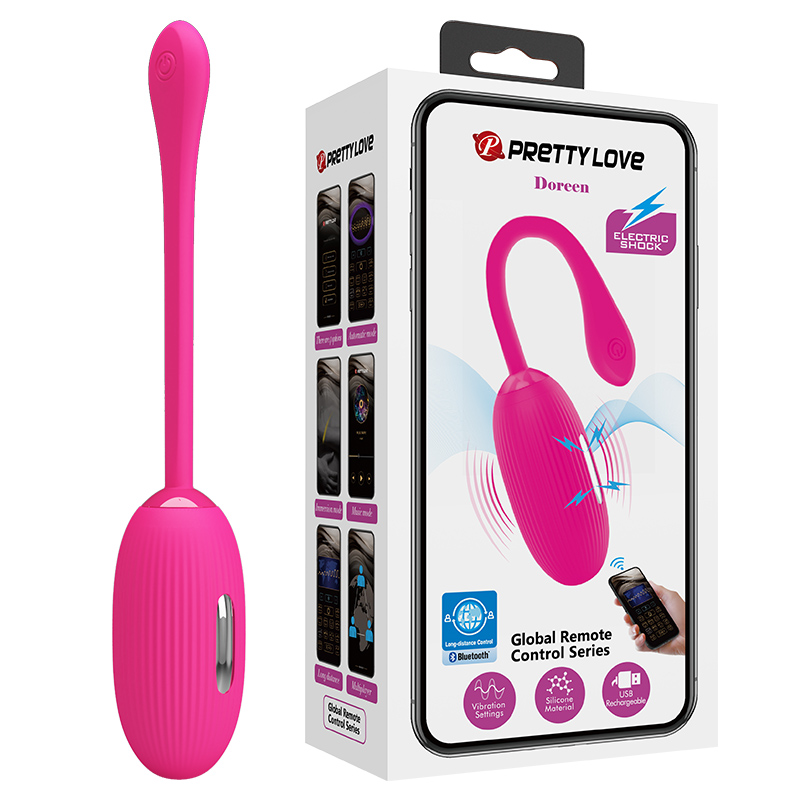 Перезаряжаемое виброяйцо с электростимуляцией Pretty Love Doreen