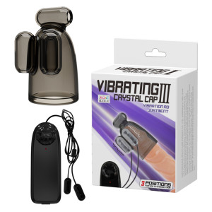 Вибронасадка на пенис Vibrating Crystal Cap III Baile