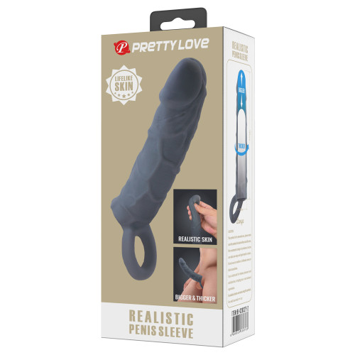 Насадка-удлинитель на пенис реалистичная Pretty Love Realistic Penis Sleeve