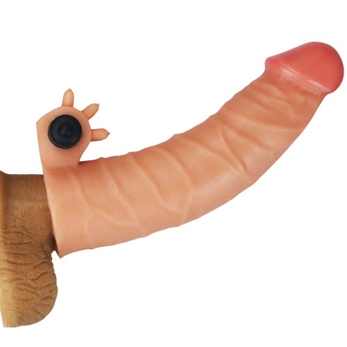 Насадка на пенис с вибрацией Revolutionary Silicone Nature Extender + 4 см
