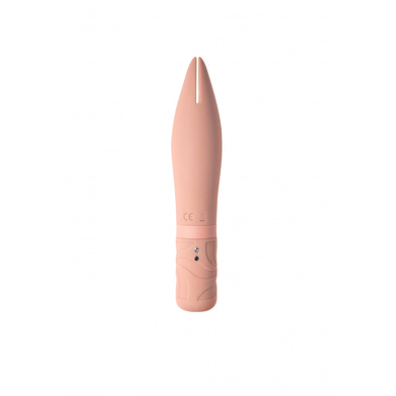 Перезаряжаемый бежевый вибратор Universe BonBon’s Powerful Spear