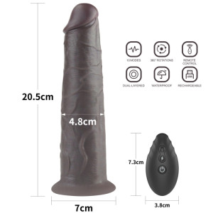Реалистичный фаллоимитатор Dual Layer Silicone Nature Cock 20 см (иной угол)