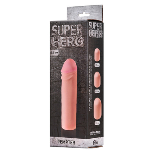 Насадка для увеличения члена реалистичная Super Hero Tempter