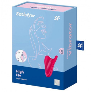 Перезаряжаемый вибратор на палец красный High Fly Satisfyer (иной угол)