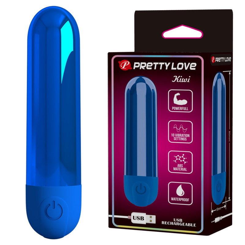 Вибропуля Pretty Love Kiwi синяя