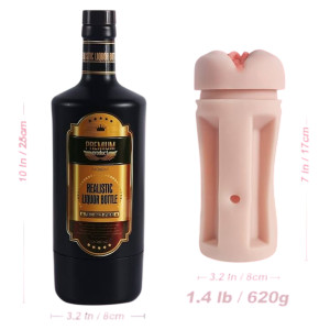 Реалистичный мастурбатор-вагина в бутылке Liquor Bottle (иной угол)