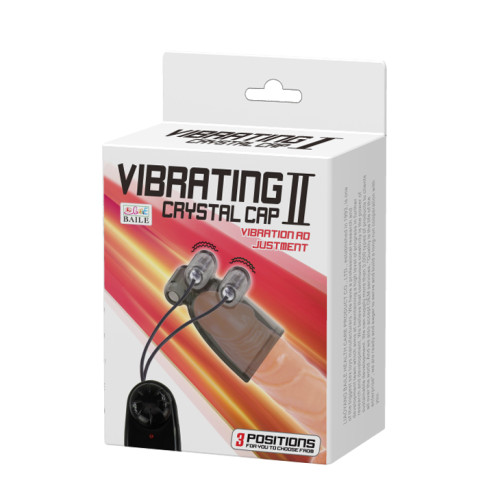 Вибронасадка на пенис Vibrating Crystal Cap II Baile ﻿﻿