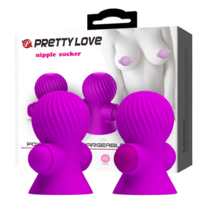 Вибропомпы для сосков пурпурные Pretty Love
