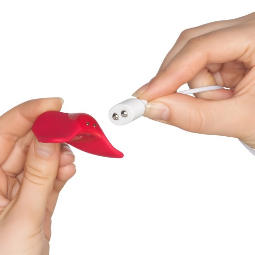 Перезаряжаемый вибратор на палец красный High Fly Satisfyer