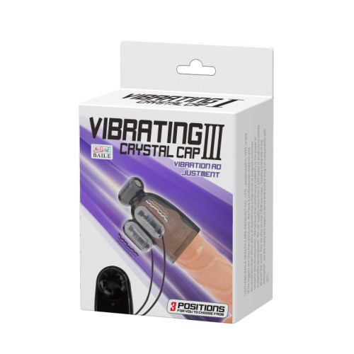 Вибронасадка на пенис Vibrating Crystal Cap III Baile