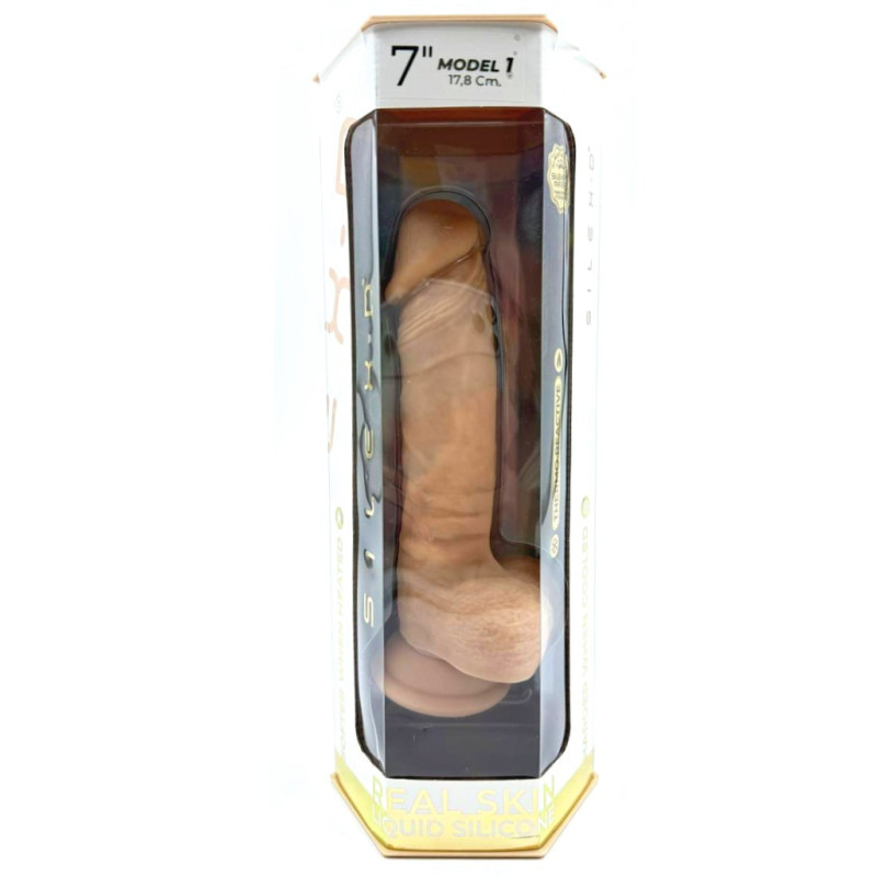 Реалистичный фаллоимитатор SILEXD Real Skin Model 1 "7" 17,8 см