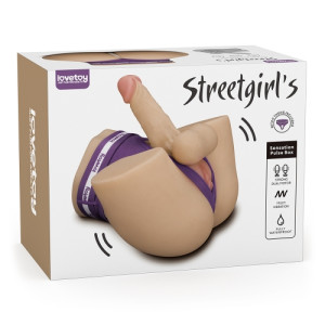 Реалистичный мастурбатор с пенисом, вагиной и анусом Streetgirls Dual Motor с вибрацией