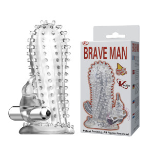 Вибронасадка с стимуляцией клитора Baile Brave man