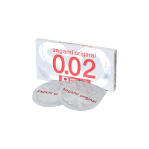 Полиуретановые презервативы Sagami Original 0,02 (2 шт) (иной угол)