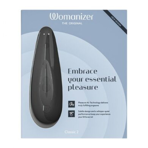 Бесконтактный вакуумно-волновой клиторальный стимулятор черный Womanizer Classic 2