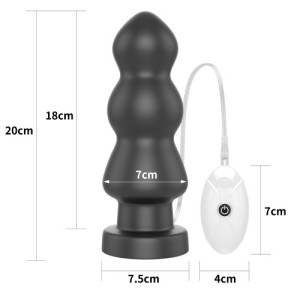 Большая анальная елочка с вибрацией King Sized Vibrating Anal Rigger 20 см (иной угол)