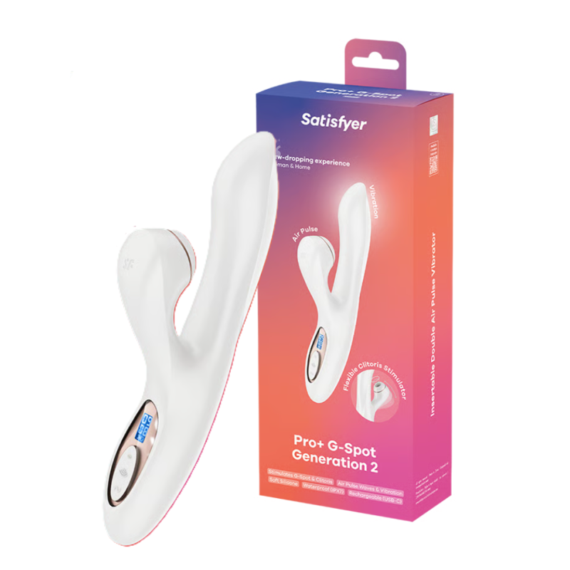 Вибратор с вакуумно-волновым стимулятором клитора Pro+ G-Spot Satisfyer