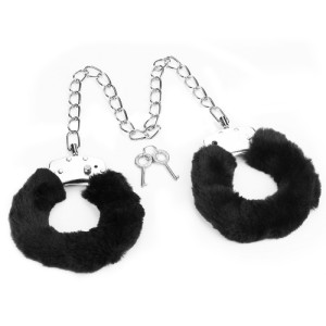 Поножи Fetish Pleasure Fluffy Leg Cuffs черные (иной угол)
