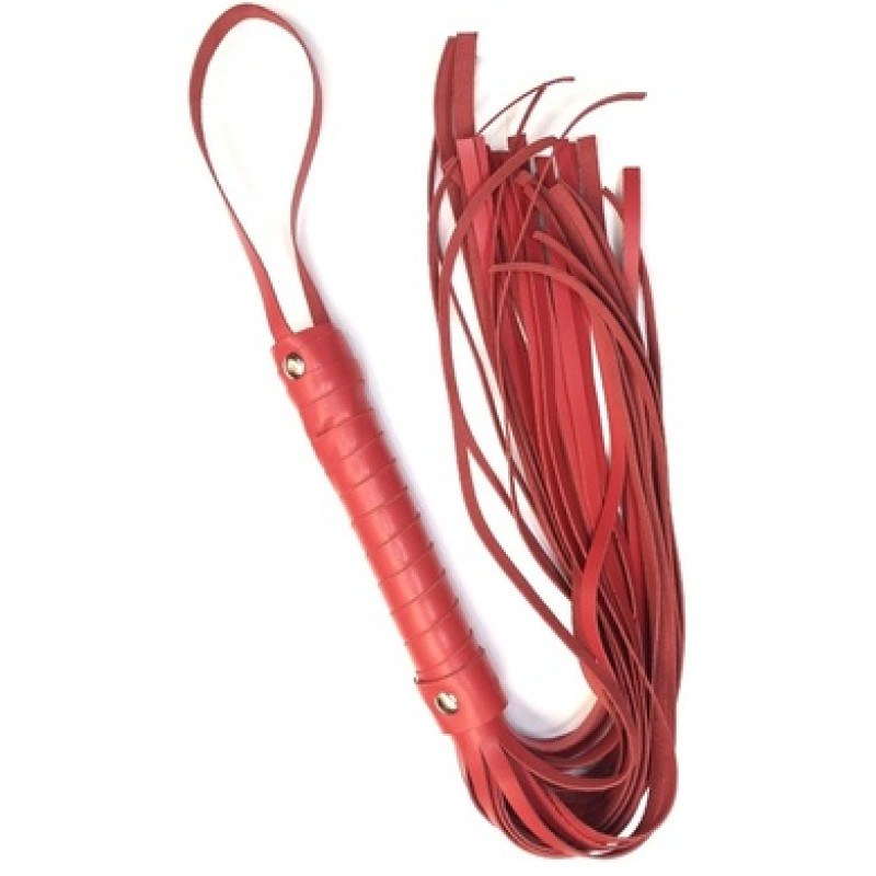 Плетка из натуральной кожи красная Erotoys Fetish line, Ero-109r