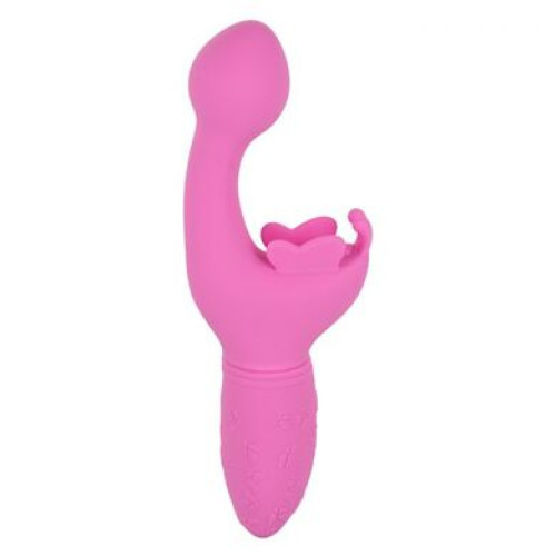 Перезаряжаемый розовый вибратор-кролик Rechargeable Butterfly Kiss
