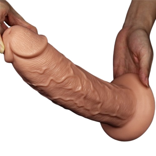 Большой вибратор на присоске Lovetoy Realistic Long Vibrating Dildo 28 см