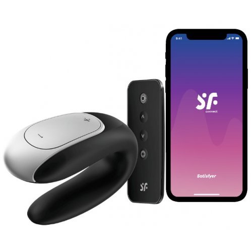 Смарт-стимулятор для пар Satisfyer черный Double Fun Satisfyer