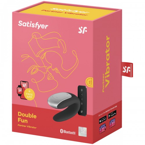 Смарт-стимулятор для пар Satisfyer черный Double Fun Satisfyer
