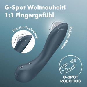 Вибратор для точки G с эффектом прикосновений темно-синий G-Spot Wave 4 Satisfyer (иной угол)