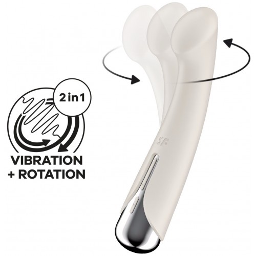 Вибратор для точки G с ротацией бежевый Spinning G-Spot 1 Satisfyer