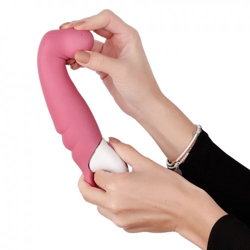 Вибратор для точки G розовый Petting Hippo Satisfyer
