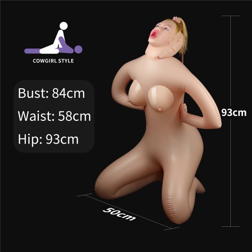 Кукла Jayola в позе наездницы с открытым ротиком и большой грудью Cowgirl Style Love Doll