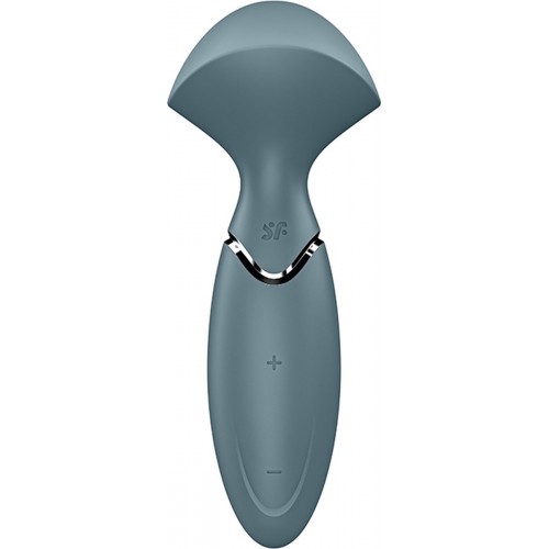 Перезаряжаемый мини-массажер с вибрацией серый Mini Wand-er Satisfyer