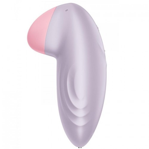 Перезаряжаемый смарт-стимулятор с вибрацией сиреневый Tropical Tip Satisfyer
