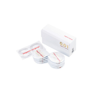 Полиуретановые презервативы Sagami Original 0,01 (10 шт) (иной угол)